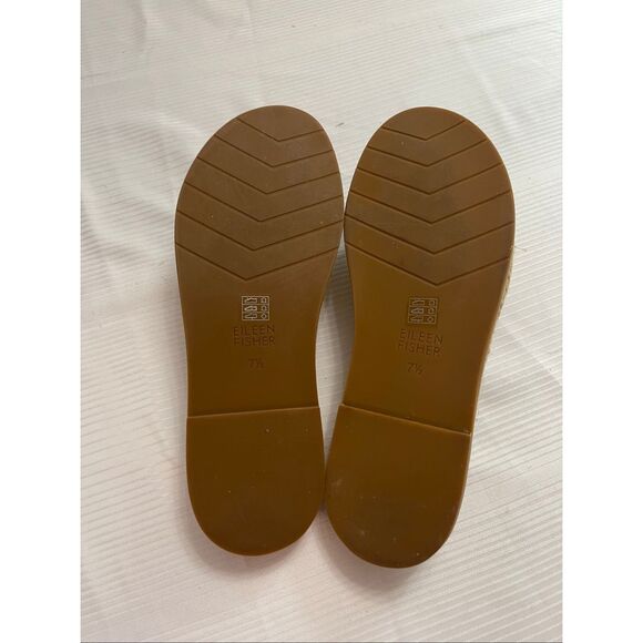 Eileen Fisher Gold Venus Metallic Espadrille Slip On Sandals Size 7.5 7 1/2 New - Picture 2 of 8